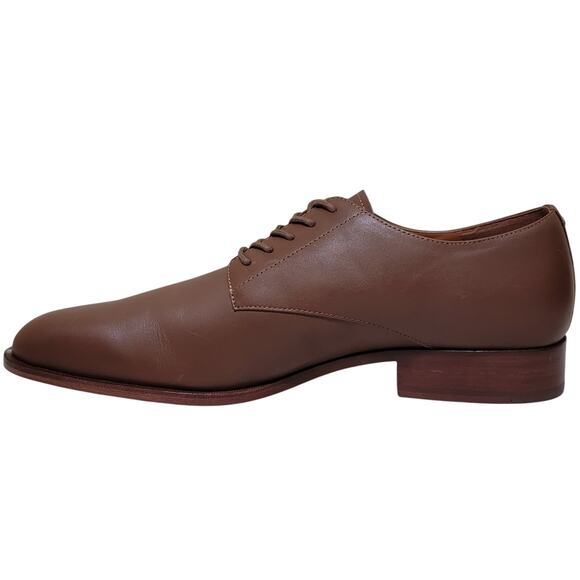 Coach Men Sculpt C Derby Lace Up Oxfords Size US 12D Saddle Brown Leather - Picture 3 of 5